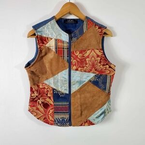 Vintage Denim Patchwork Vest